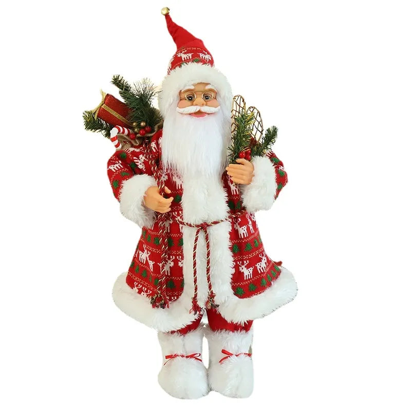 Christmas Large Santa Claus Dolls Ornaments Standing Santa Figurine Doll Christmas Home Decoration Kids Gift navidad home decor