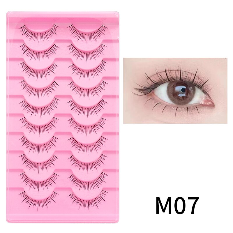 Cosmetics Natural Lashes Manga Full Strip Lashes Eyelash Extension Lashes Mink Fluffy Cat Eye