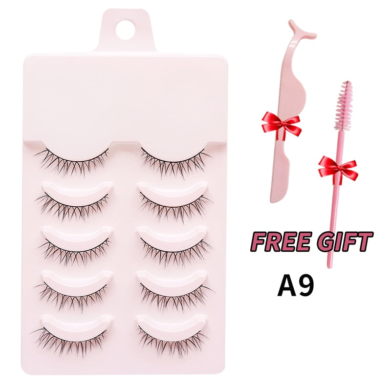 Manga Lashes Natural False Eyelashes 5pair Fake Lash Korean Lashes Natural Lash