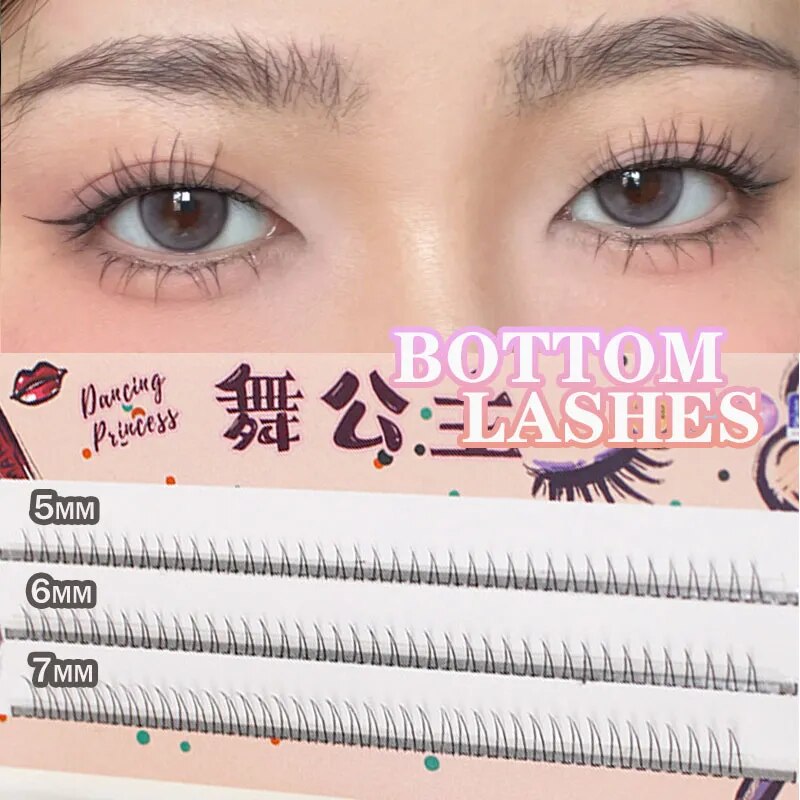 Manga Lashes 3 Rows 3D Faux Mink Lashes Natural False Eyelashes Anime Lashes Soft Light Natural Eyelashes Extension