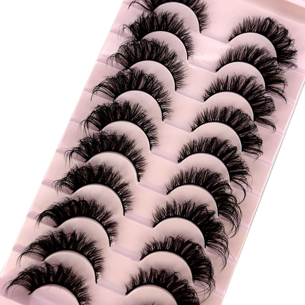 Cat Eye Lashes 5D fluffy Mink Eyelashes Winged End Eye Elongated Eyelashes Fake Lashes Soft Natural long Full Strip Lashes