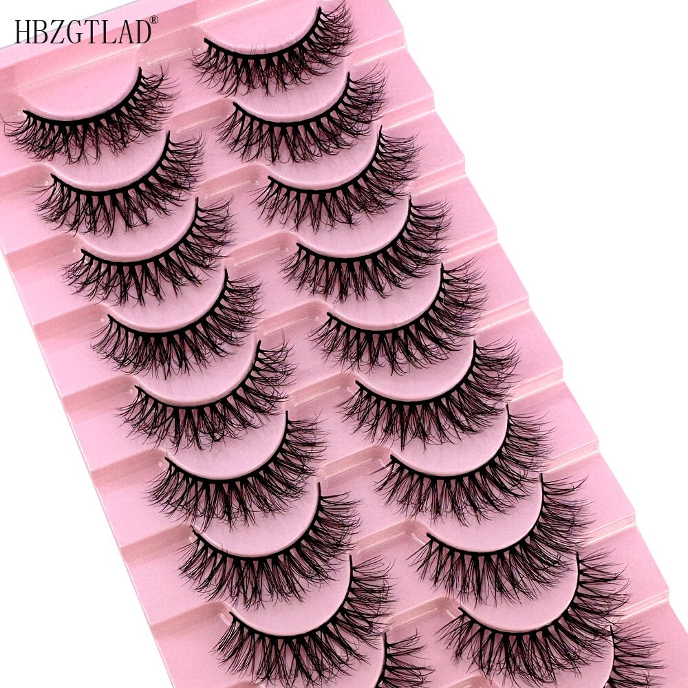 10 pairs 3D Faux Mink Lashes Wispy Natural False Eyelashes Dramatic Volume Lashes Eyelash Extension