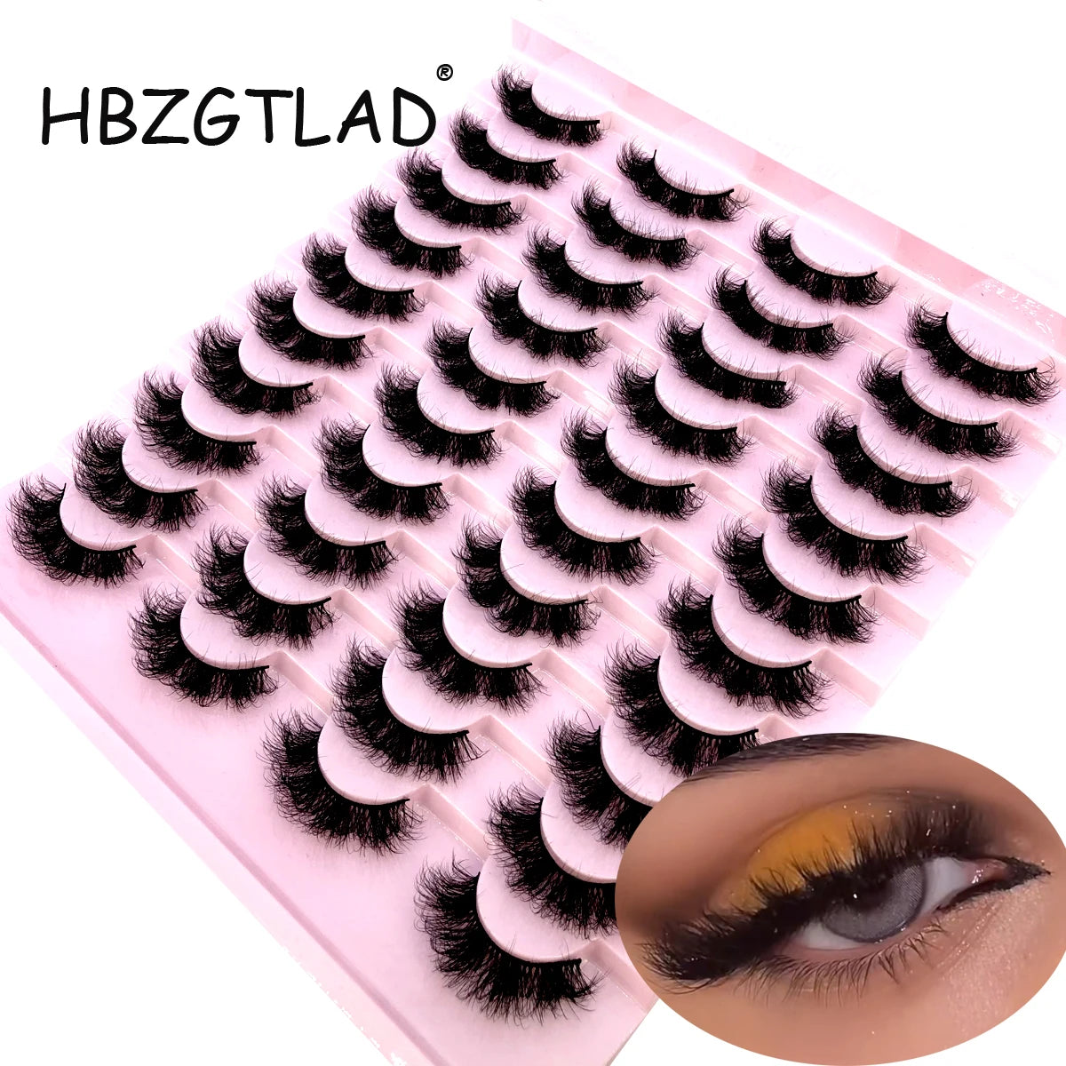 20 pairs lashes 3D Faux Mink Lashes Natural False Eyelashes Dramatic Fluffy Soft Volume Lashes Eyelash Extension