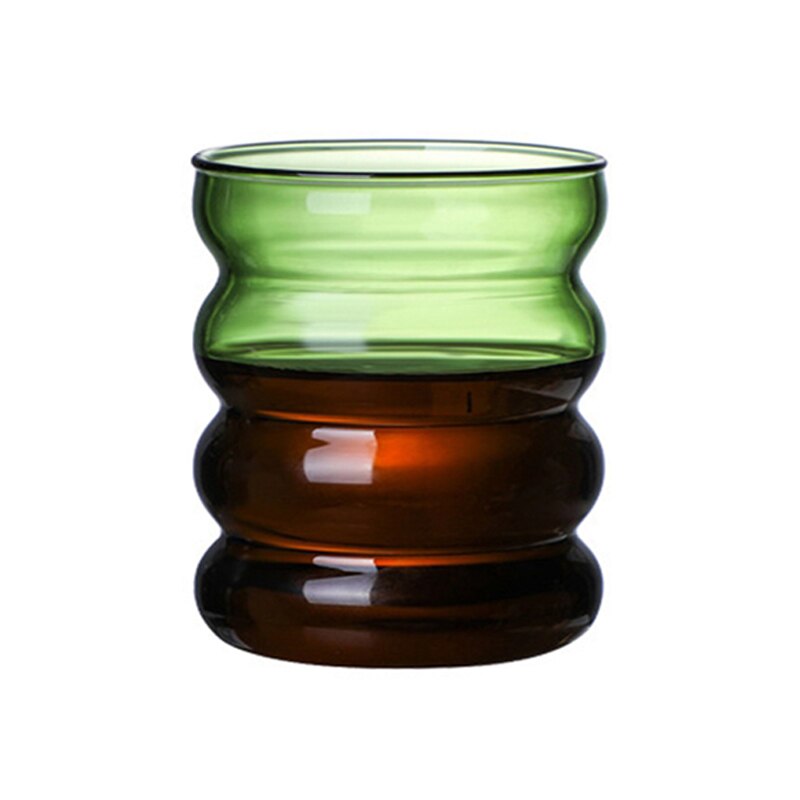 Water Bottle Wave Shape Glass Cup Heat-resistant Beer Drinkware Tea Mug Coffee Juice Milk Tea Home Drinkware