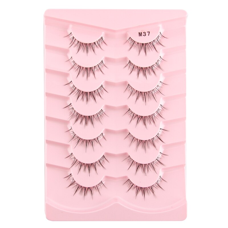 3/5/10 Pairs Half Lashes Fox Eye Wispy Fluffy Faux Cils Natural Winged Fake Eyelashes Half Lashes maquillage