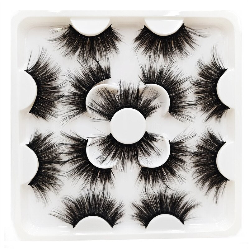 7 Pairs Faux Mink Eyelashes Long Lasting Fluffy Mink Lashes Dramatic Volume lashes Extension Thick Long