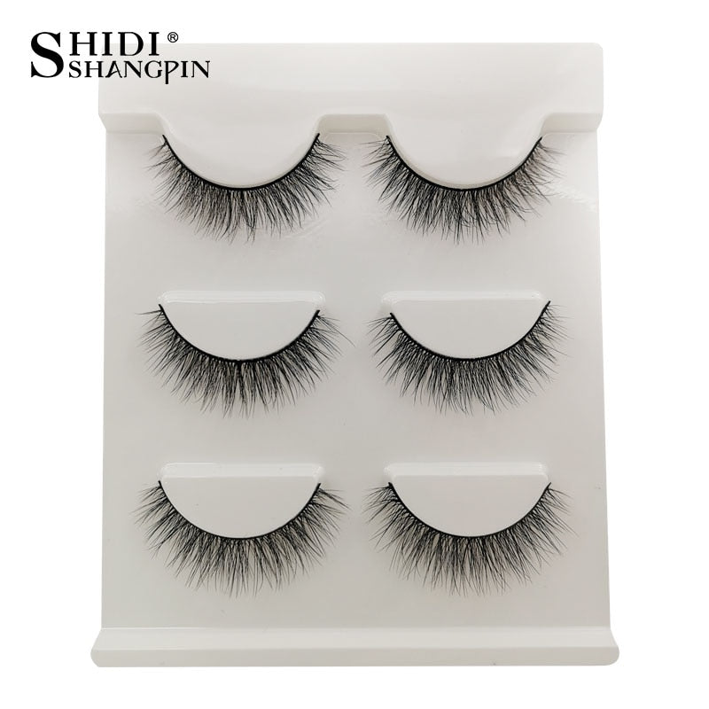 Manga Lashes 3/5/10 Pairs Eyelashes 3D Mink Lashes Korean Natural Cils Strip Lashes Band Soft Cosplay False Eyelashes