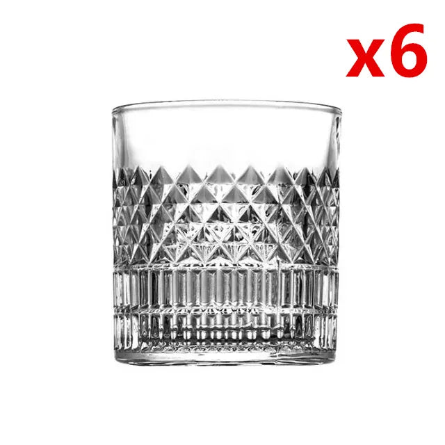Modern European Style Aurora Bright Old Fashion Whisky Glass 3D Relief Whiskey Tumbler Vodka Wine Cup Cocktail Mug Beer-glass