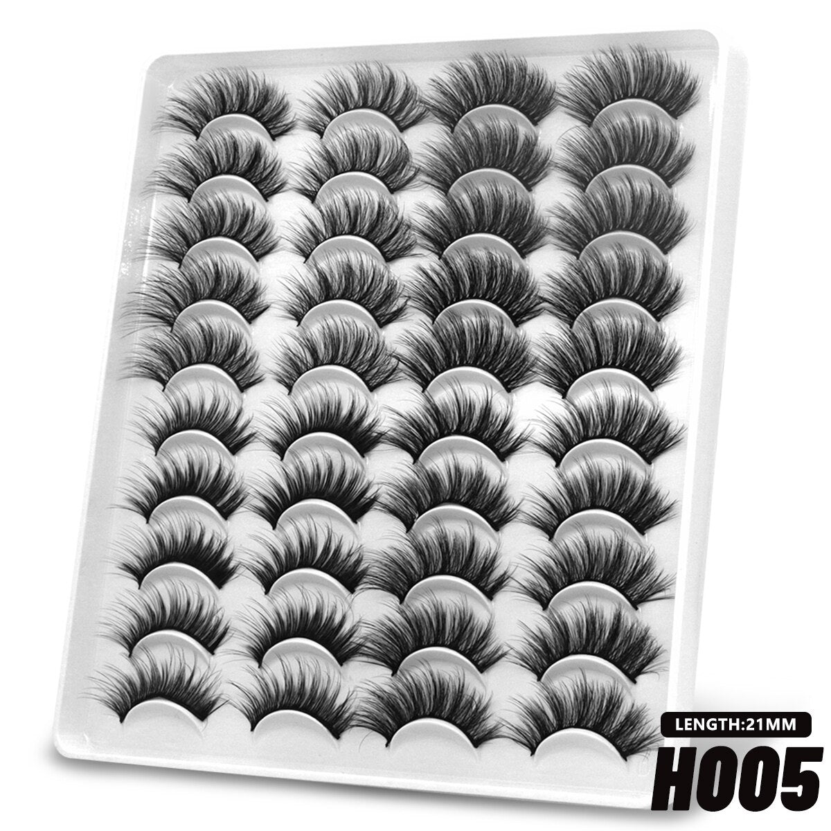 Russian Strip Lashes 5/10/20 Pairs Fluffy Mink Lashes 3D False Eyelashes Russian Eyelashes D Curl Fake Eyelashes