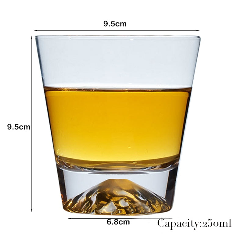 1PCS Whiskey Glass Old Fashioned Rocks Glasses Tumblers Glassware for Cocktail Scotch Bourbon Gin Vodka Brandy