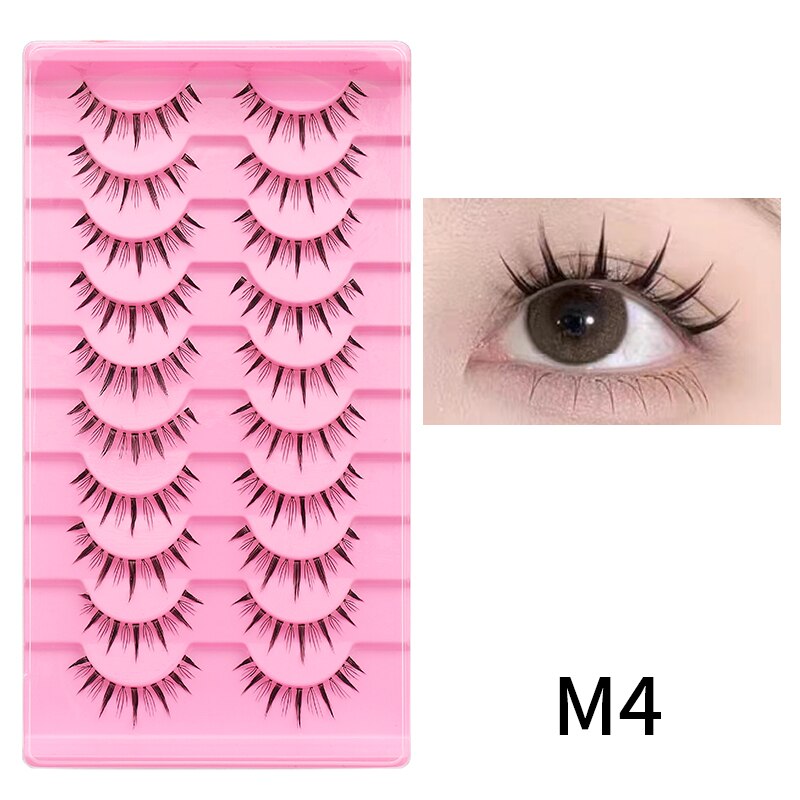 5/7/10 Pairs Eyelashes Manga Lashes Soft Natural False Eyelashes Long Fake Lash Hand Made Eyelash Extension
