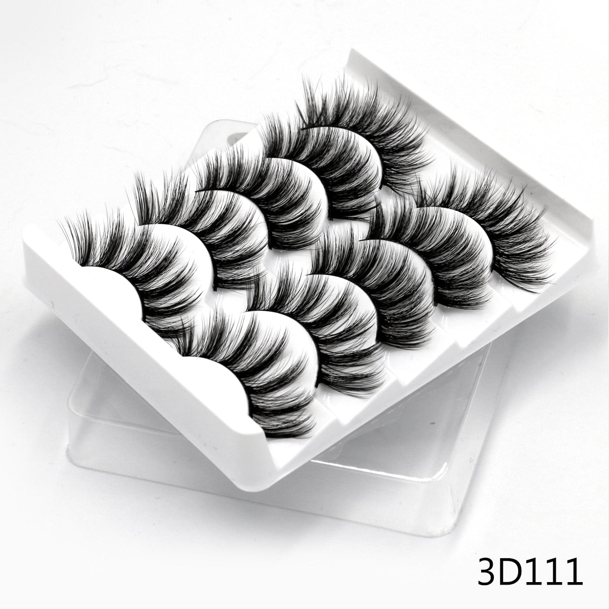 Manga Lashes 5/7 pairs Eyelashes 3D Natural False Lashes Fluffy Soft Cross Wispy Natural Eyelash Extension