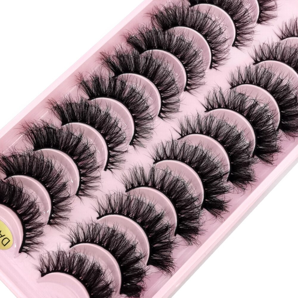 10 Pairs Natural False Eyelashes Fake Lashes Long 3d Mink Lashes Extension Eyelash Mink Eyelashes