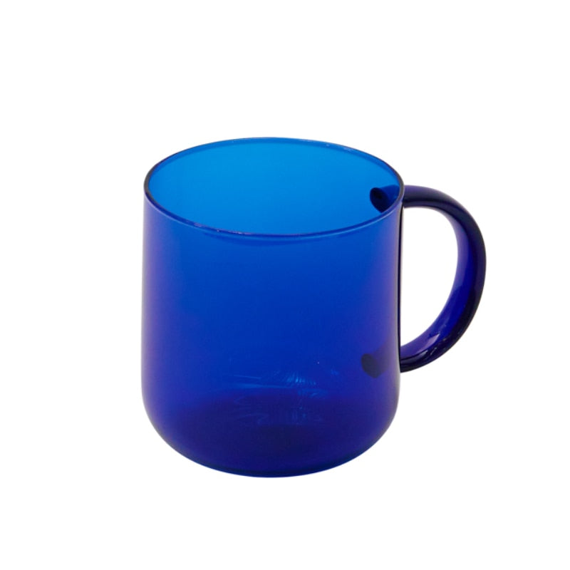 Heat Resistant Glass Colorful Coffee Glasses with Handle Household Milk Breakfast Cup Nordic Modern Mug Drinking Glasses