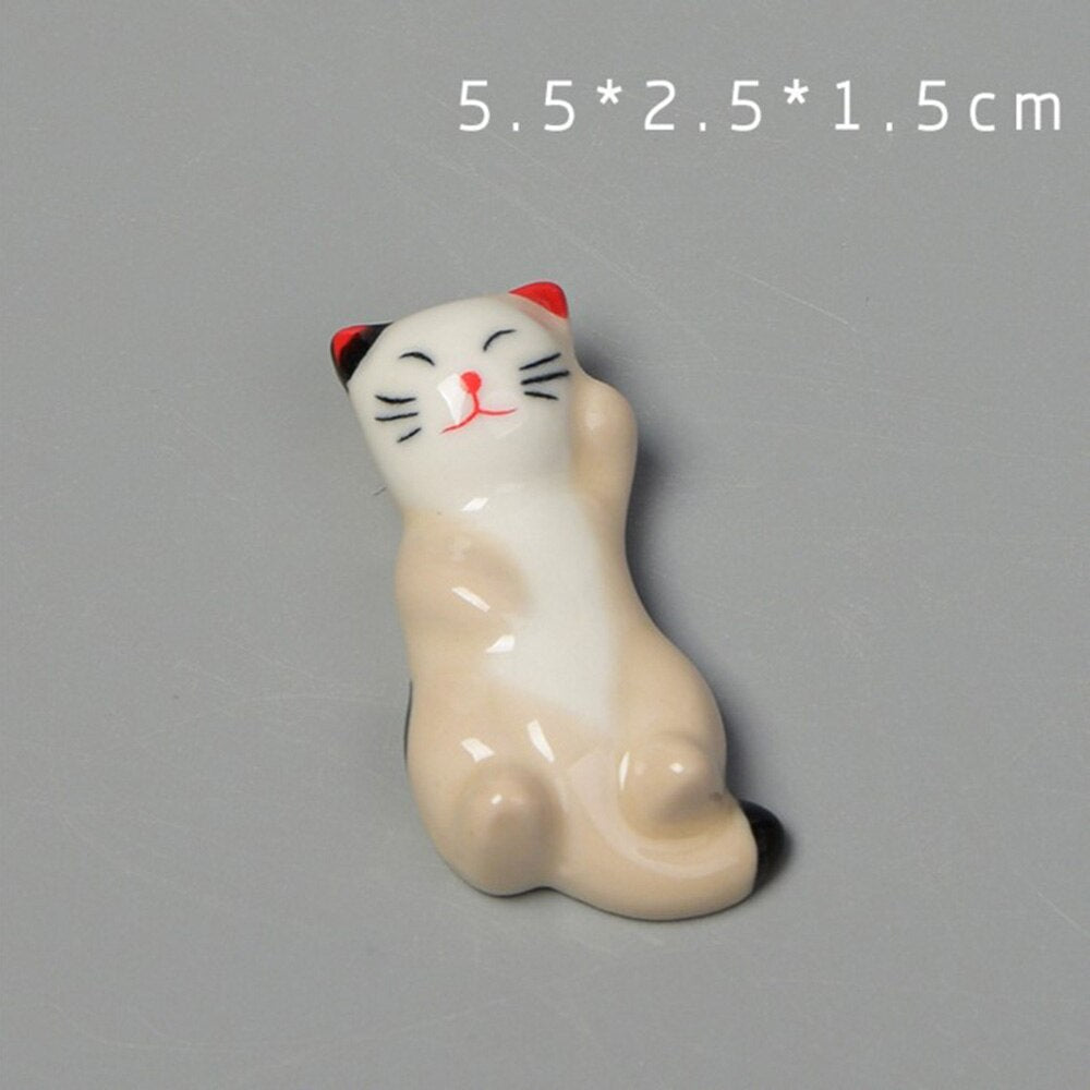 Cute Dumpling Shape Ceramic Chopsticks Holder Stand Chopstick Rack Pillow Japanese Style Kitchen Tableware Tools