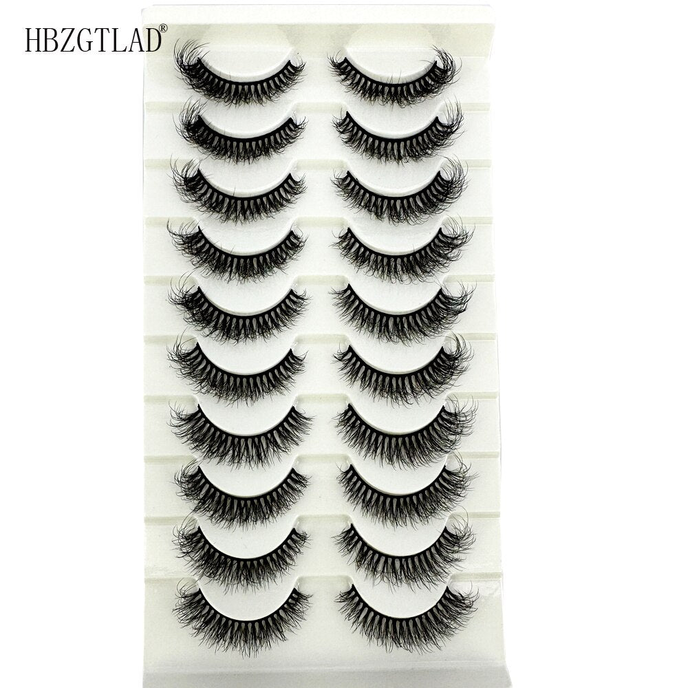 10 Pairs Natural False Eyelashes Fake Lashes Long 3d Mink Lashes Extension Eyelash Soft Mink Eyelashes