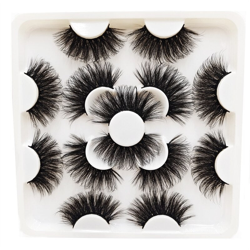 7 Pairs Faux Mink Eyelashes Long Lasting Fluffy Mink Lashes Dramatic Volume lashes Extension Thick Long