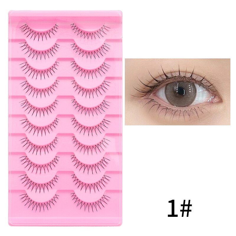 Cosmetics Natural Lashes Manga Full Strip Lashes Eyelash Extension Lashes Mink Fluffy Cat Eye