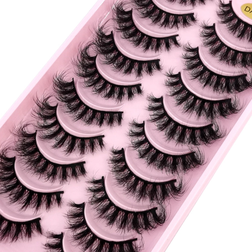 10 Pairs Natural False Eyelashes Fake Lashes Long 3d Mink Lashes Extension Eyelash Mink Eyelashes