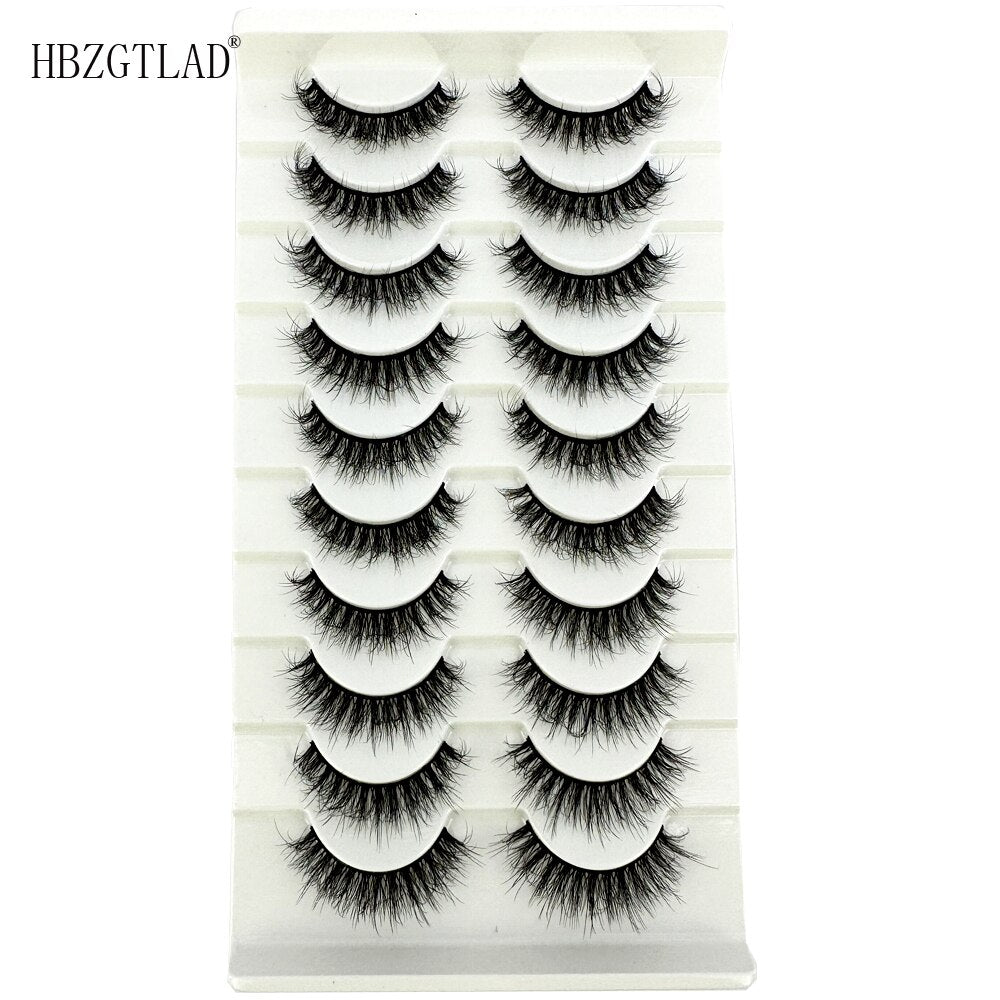 10 Pairs Natural False Eyelashes Fake Lashes Long 3d Mink Lashes Extension Eyelash Soft Mink Eyelashes