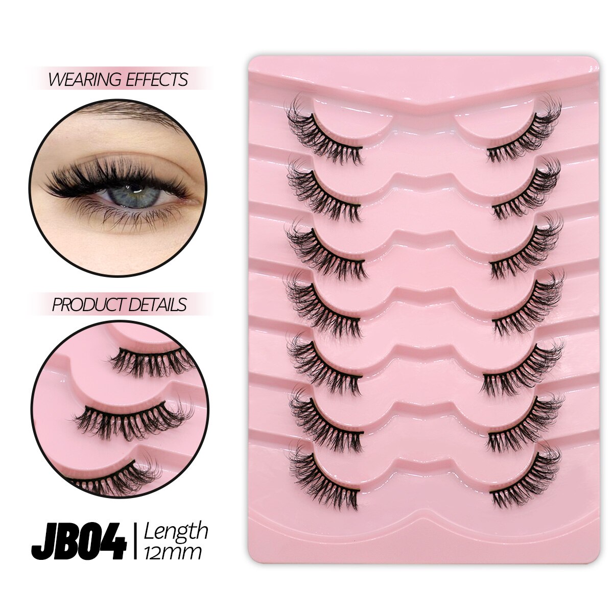 10pairs Clear Band Eye Lashes Mink Eyelashes Crisscross Transparent Band False Eyelashes Natural False Lashes