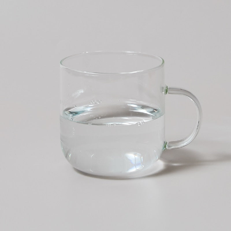 Heat Resistant Glass Colorful Coffee Glasses with Handle Household Milk Breakfast Cup Nordic Modern Mug Drinking Glasses