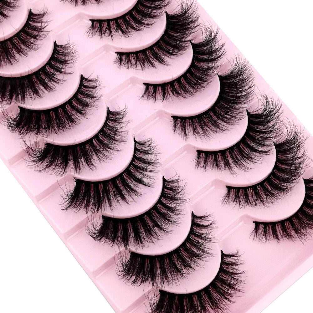 10 Pairs Natural False Eyelashes Fake Lashes Long 3d Mink Lashes Extension Eyelash Mink Eyelashes