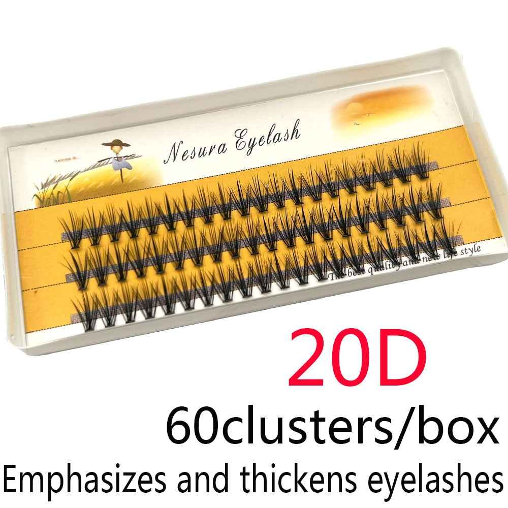 1box/60 bundles 20/30D fake eyelashes imitation mink Individual Eyelash Natural Thick lashes Eyelash Extensions