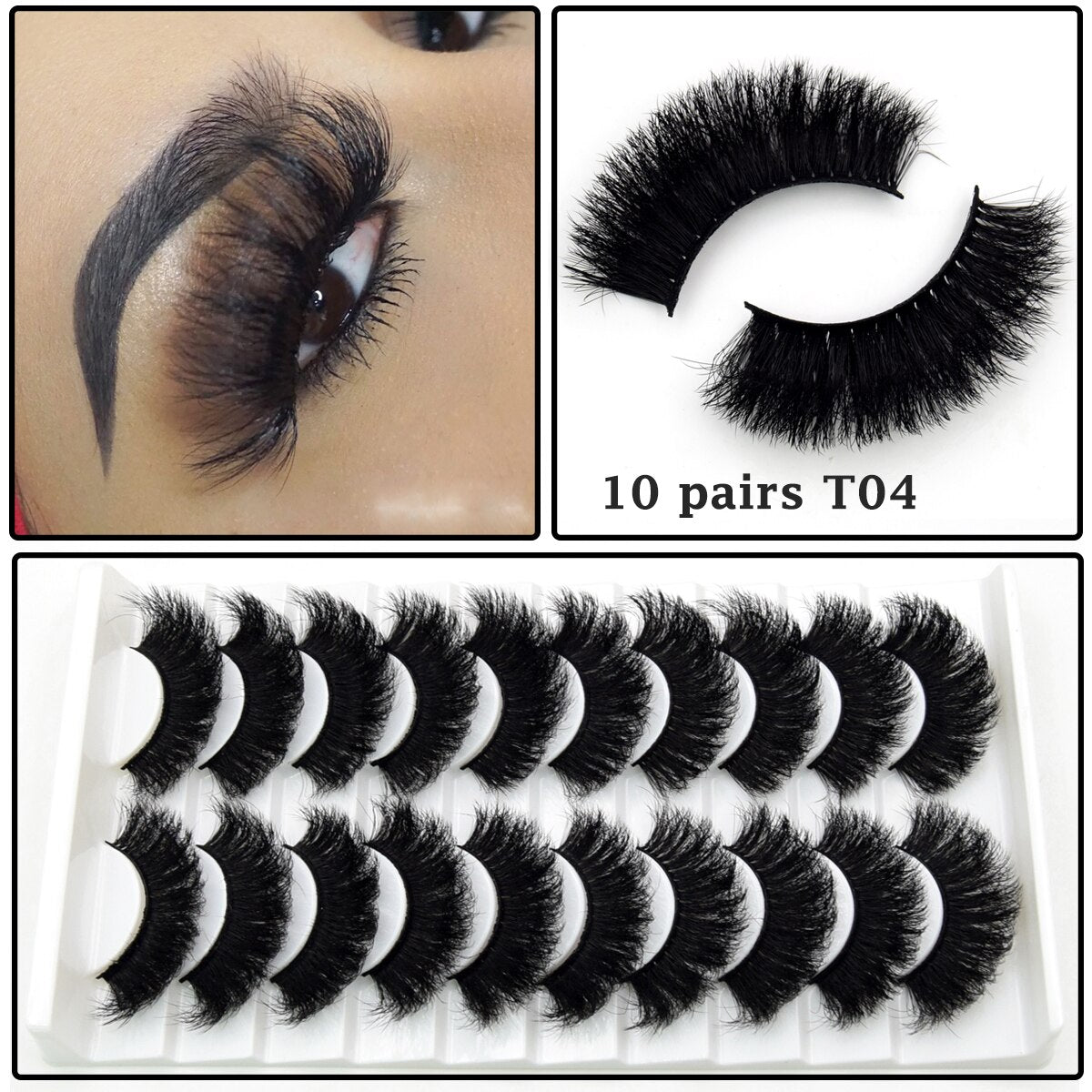 Lashes 3/5/10 pairs 3D Faux Mink Lashes Wispy Natural False Eyelashes Dramatic Volume Lashes Eyelash Extension