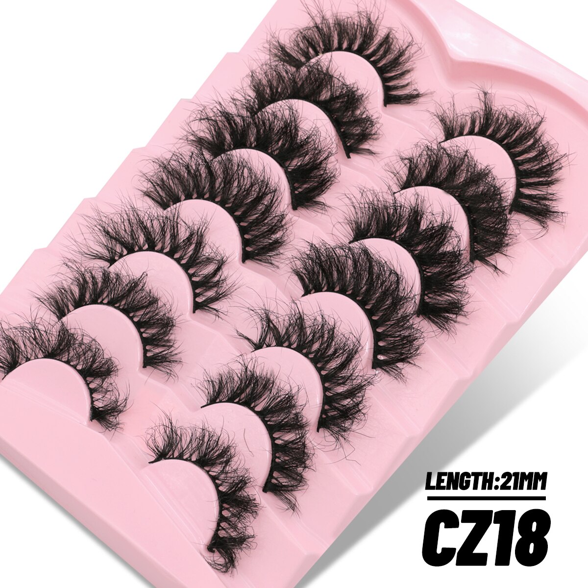 7 Pairs Fluffy Mink Lashes Eyelashes Thick Long Faux Mink Eyelashes Long Lasting Dramatic Volume lashes Extension