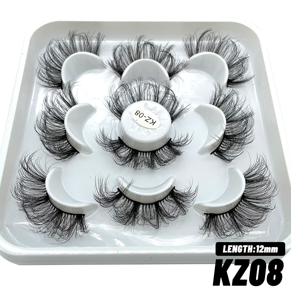 5/10 pairs 3D Faux Mink Eyelashes Long Lasting Fluffy Mink Lashes Dramatic Volume Lashes Extension Thick Long