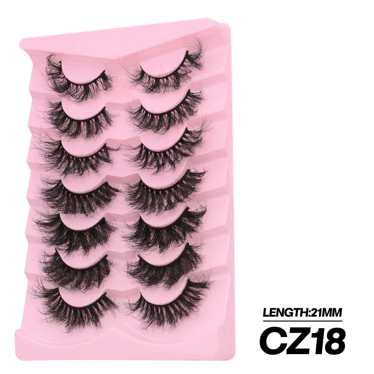 5/7 pairs 3D Mink Lashes Faux Mink Fluffy Lash Winged End Eye Elongated Fake Lashes Soft Eyelashes