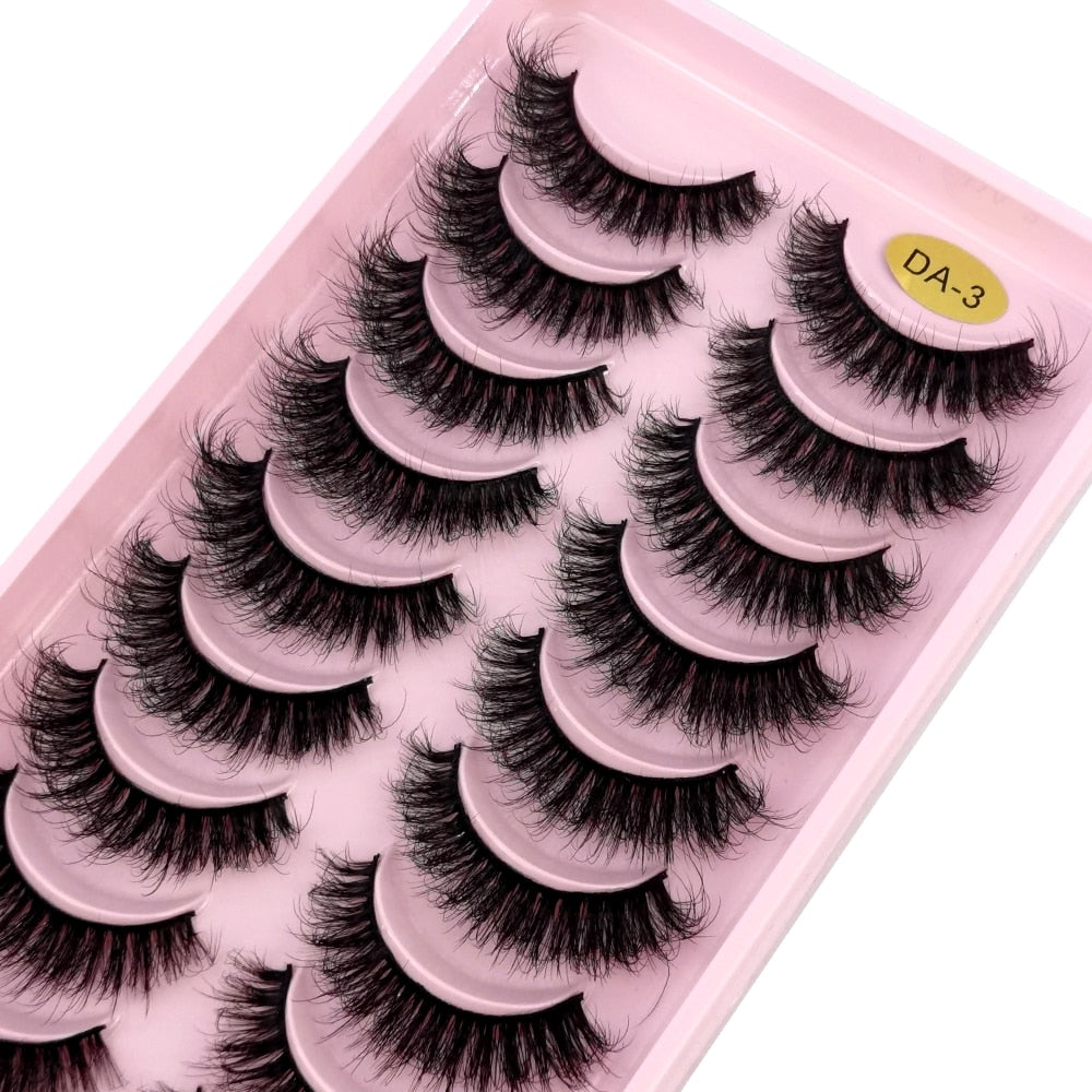 10 Pairs Natural False Eyelashes Fake Lashes Long 3d Mink Lashes Extension Eyelash Mink Eyelashes