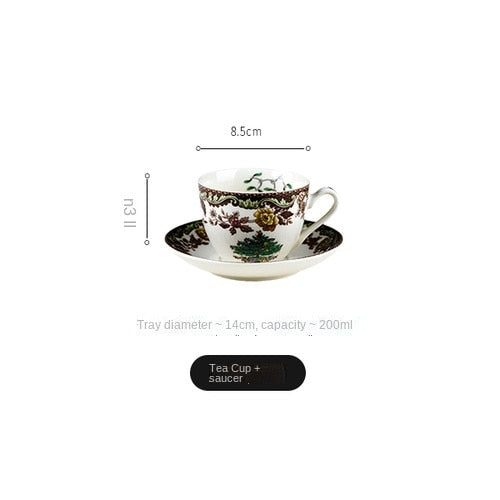 Christmas Tree Ceramic Tableware Vintage Dish and Bowl Steak Salad Dessert Plate Coffee Milk Tea Cup