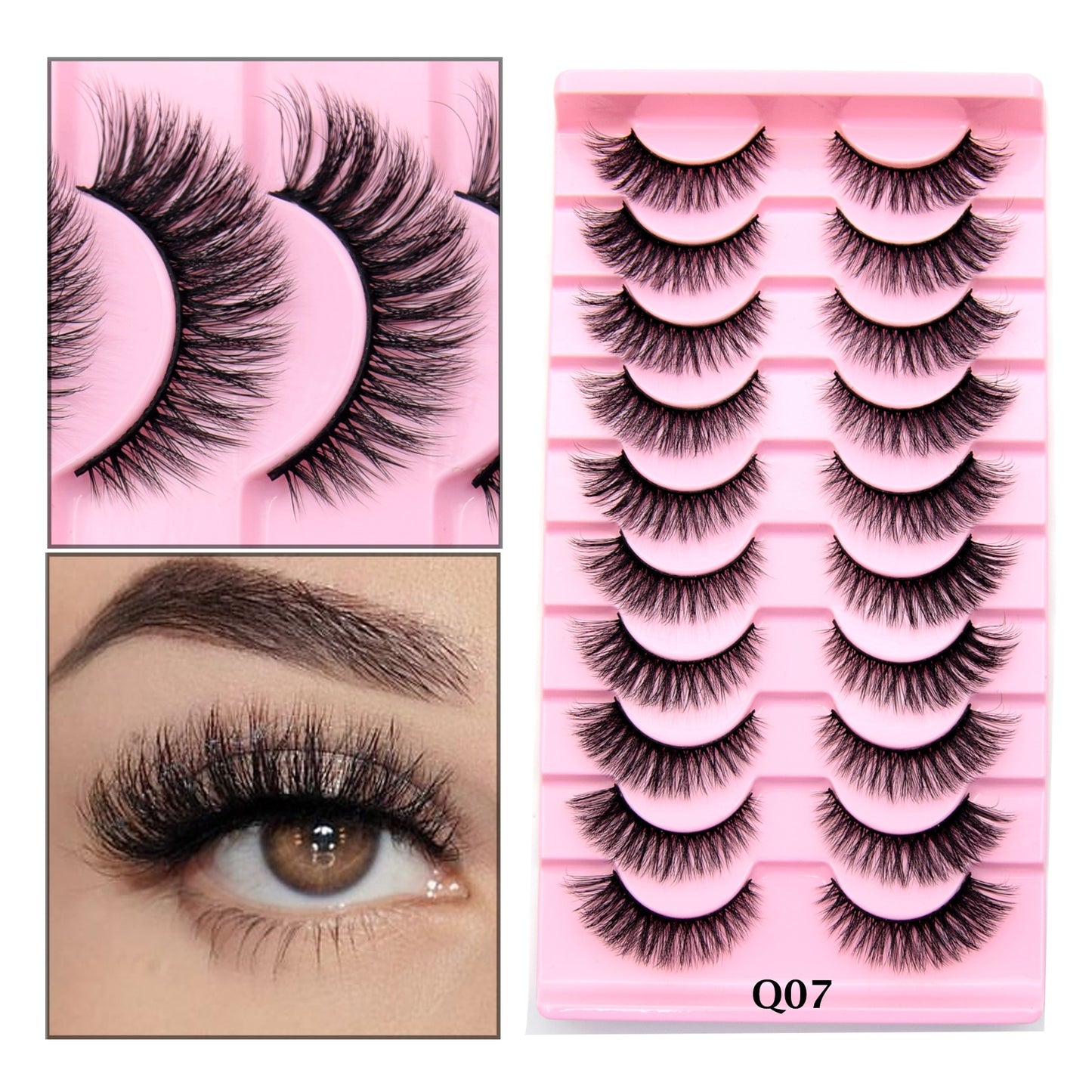 Lashes 3/5/10 pairs 3D Faux Mink Lashes Wispy Natural False Eyelashes Dramatic Volume Lashes Eyelash Extension
