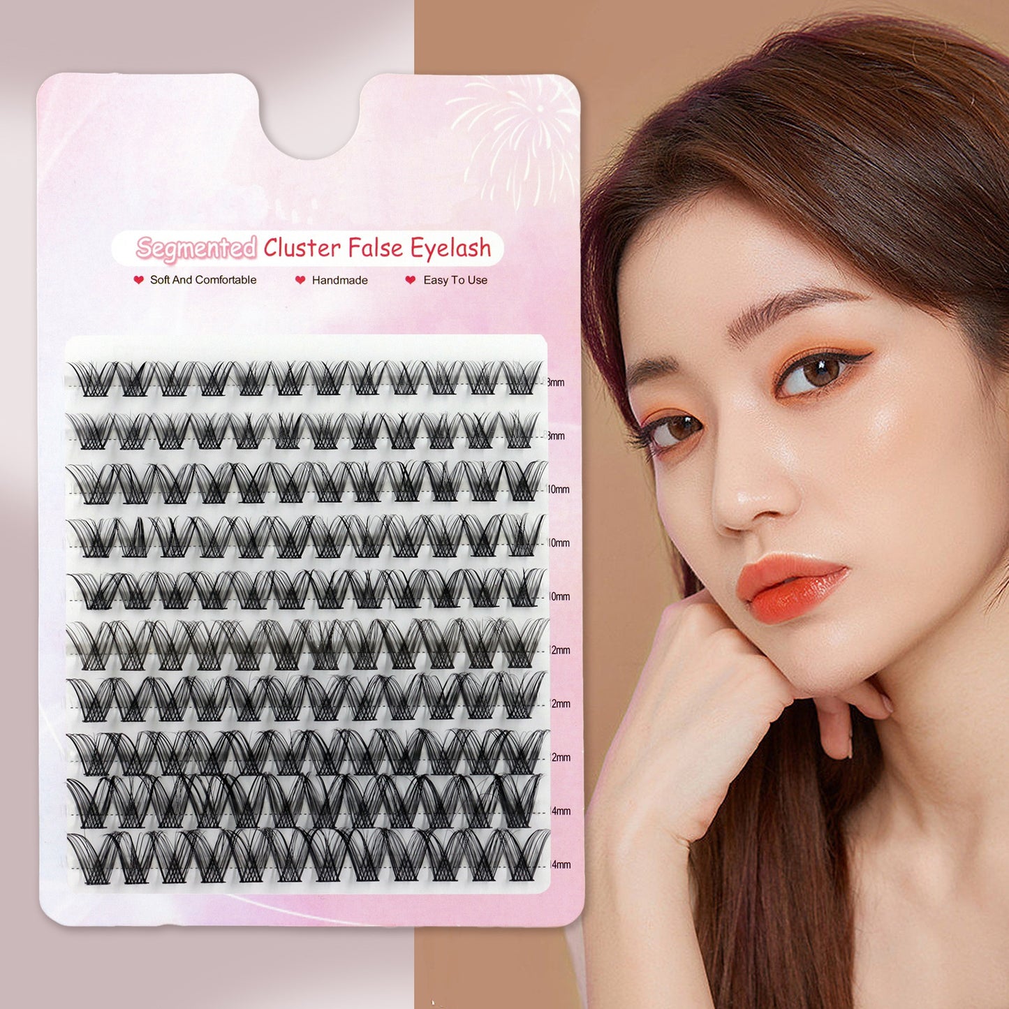 Mix Length 3D Mink Eyelashes Bundles Natural Eyelash extension Volume Individual Eyelash Single Cluster Segmented Lashes