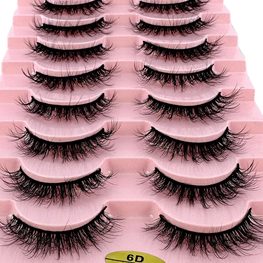 10pair 3D Mink Lashes Cruelty free Eyelashes Makeup maquillaje False Eyelashes 6D Fluffy Fake Lashes Thick Faux Cils Maquiagem