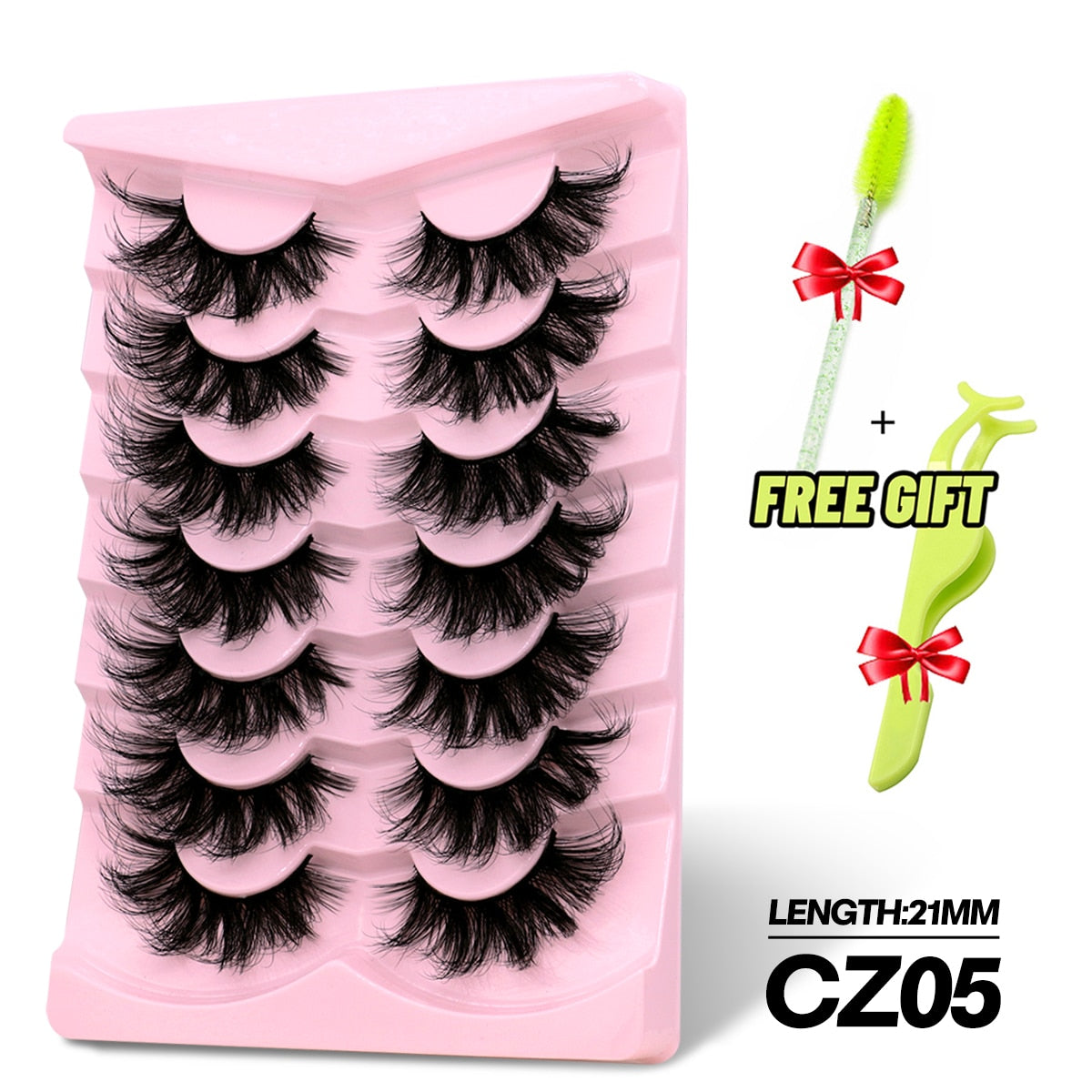 5/7 Pairs Eyelashes Long Lasting Fluffy Wispy Natural Mink Lashes Dramatic Volume lashes Extension Thick Long