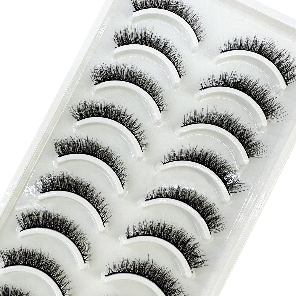10pairs eyelashes soft fluffy lashes false eyelashes dramatic 3d mink lashes lash extension 3d cilios faux cils