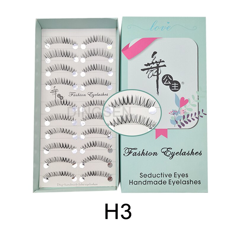 Manga Lashes Faux Cils 3/5/10 Pairs Lashes Soft and Slender False Eyelashes Transparent Stem Eyelashes Lash Extension