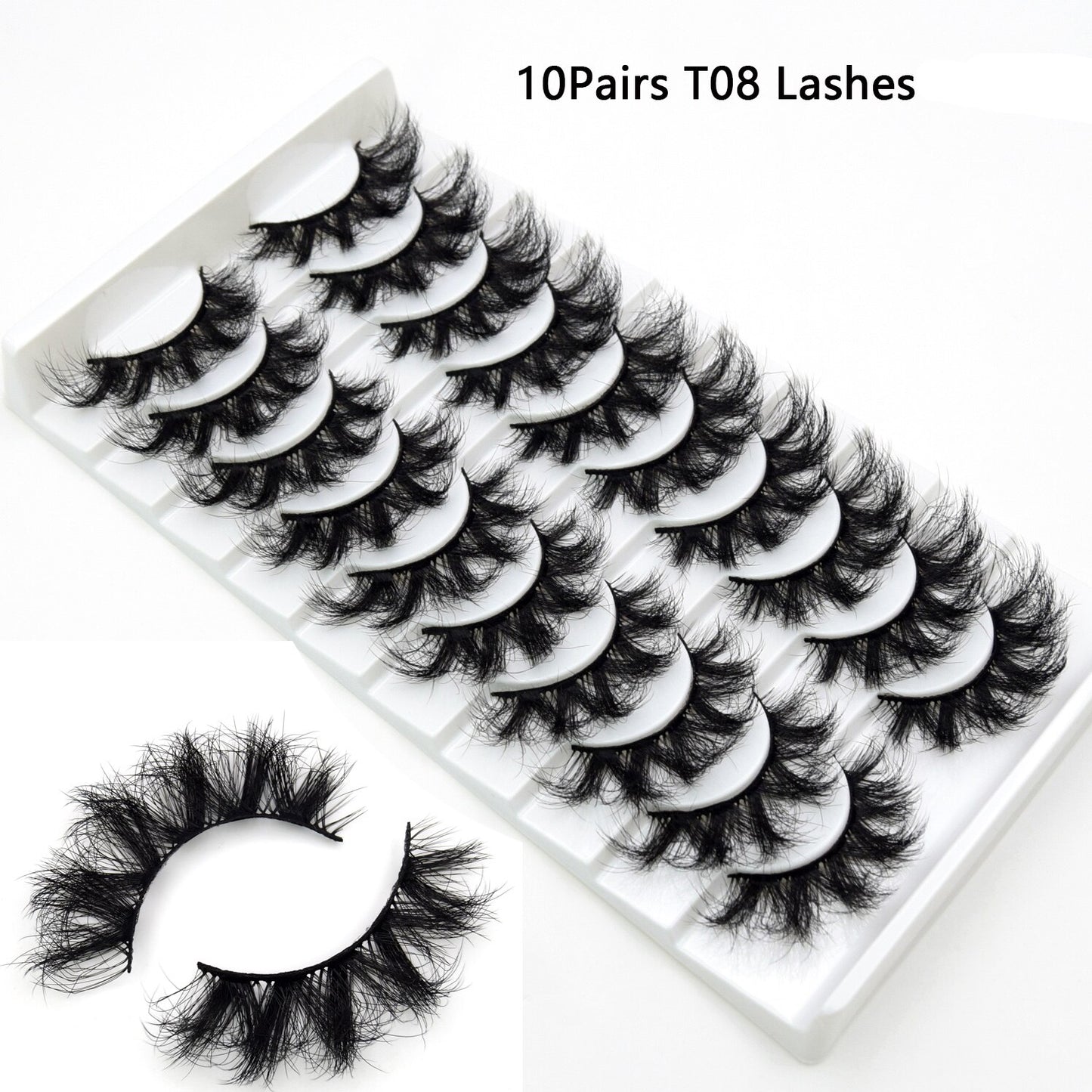 3/5/10pairs Fake Eyelashes Thick Long False Eyelashes Dramatic Lashes 3D Faux Mink Eyelashes Full Strip Lashes