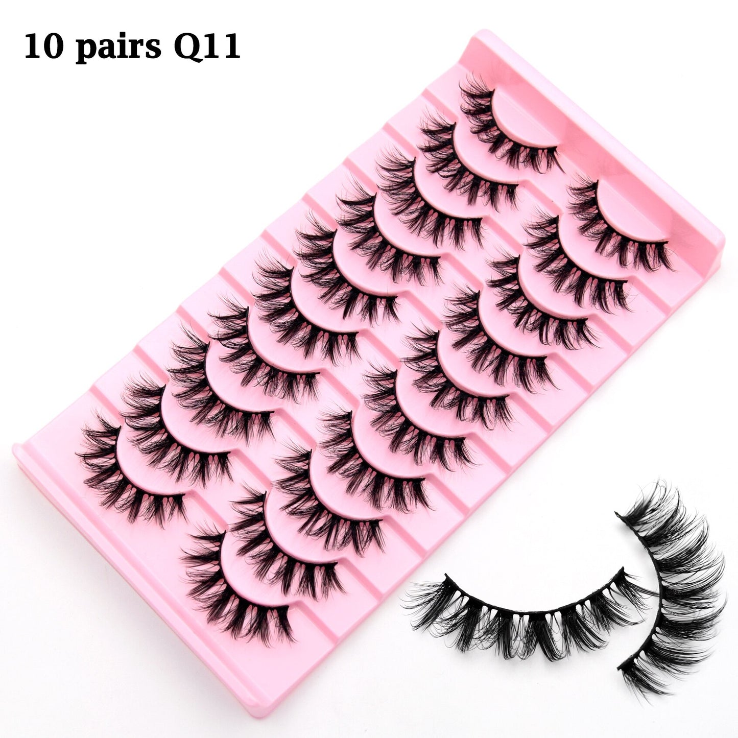 3/10 Pair Eyelashes 3D Faux Mink Lashes Wispy Natural Long False Eyelashes Wholesale Mink Lashes Reusable LasheS