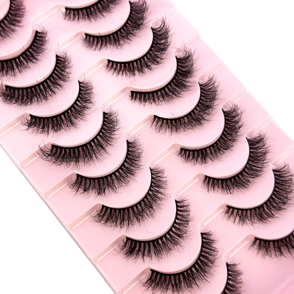 10 Pairs Natural False Eyelashes Fake Lashes Long 3d Mink Lashes Extension Eyelash Mink Eyelashes