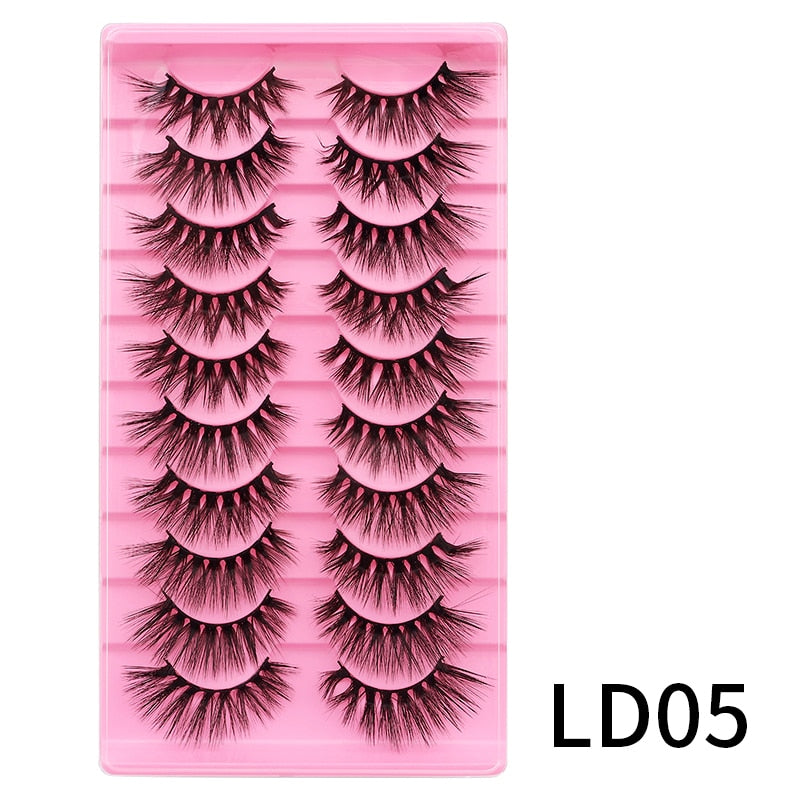 Lash L Warp Full Strip Eyelashes Korean Beauty Manga Lashes Fluffy