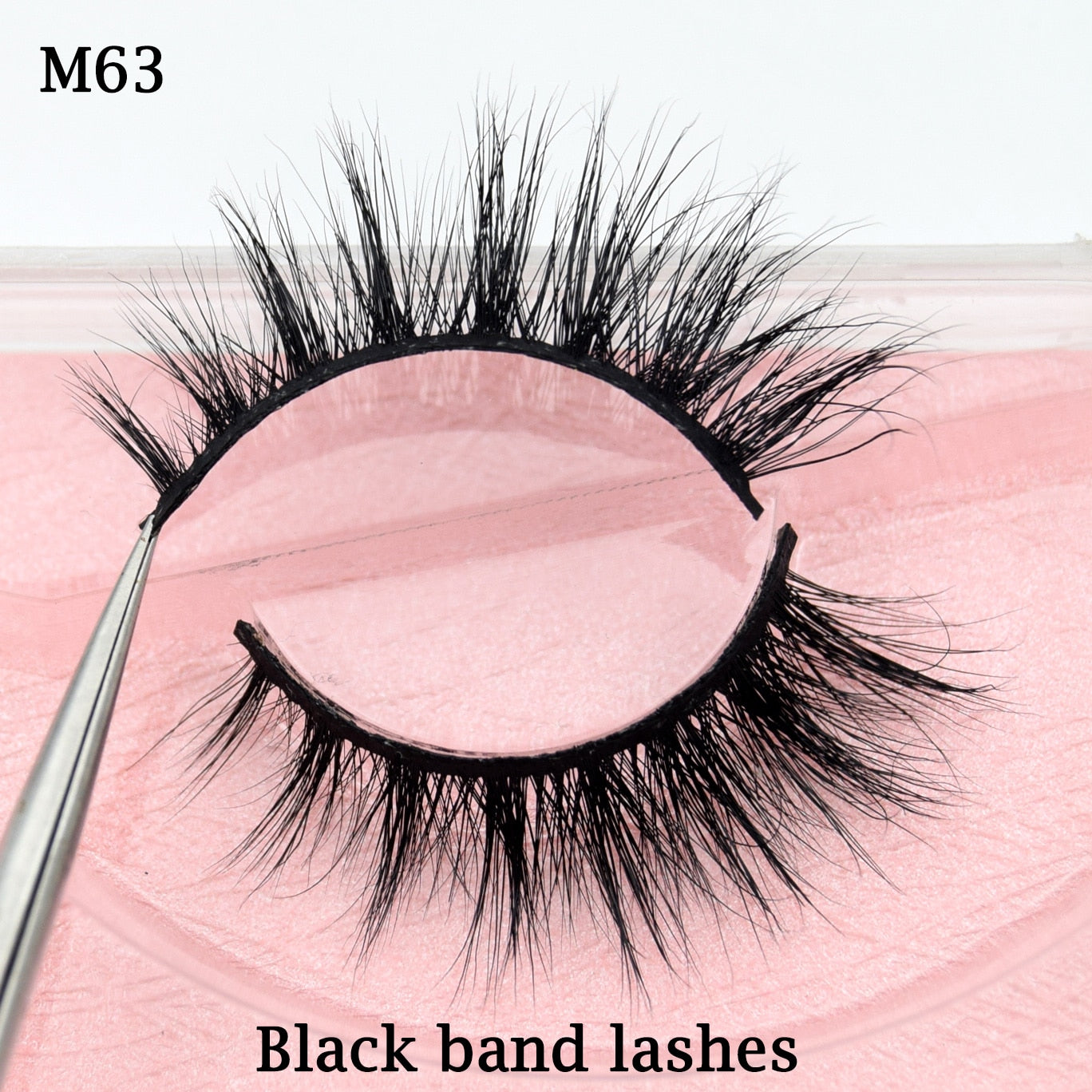 Half Lashes Transparent Stalk Invisible Band Mink Lashes Natual Wispy Half Mink eyelashes Reusable False Eyelashes