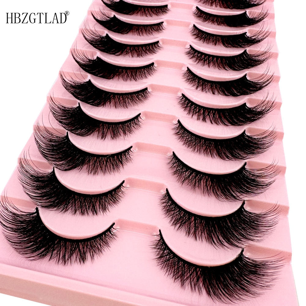 10pairs eyelashes soft fluffy lashes false eyelashes dramatic 3d mink lashes lash extension 3d cilios faux cils