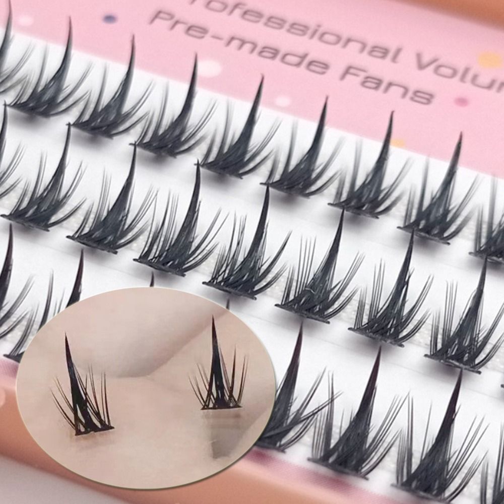 3 Rows Segment Lashes Manga False Eyelashes 3D Cluster Individual Eyelashes Thick Dramatic DIY False Eyelashes