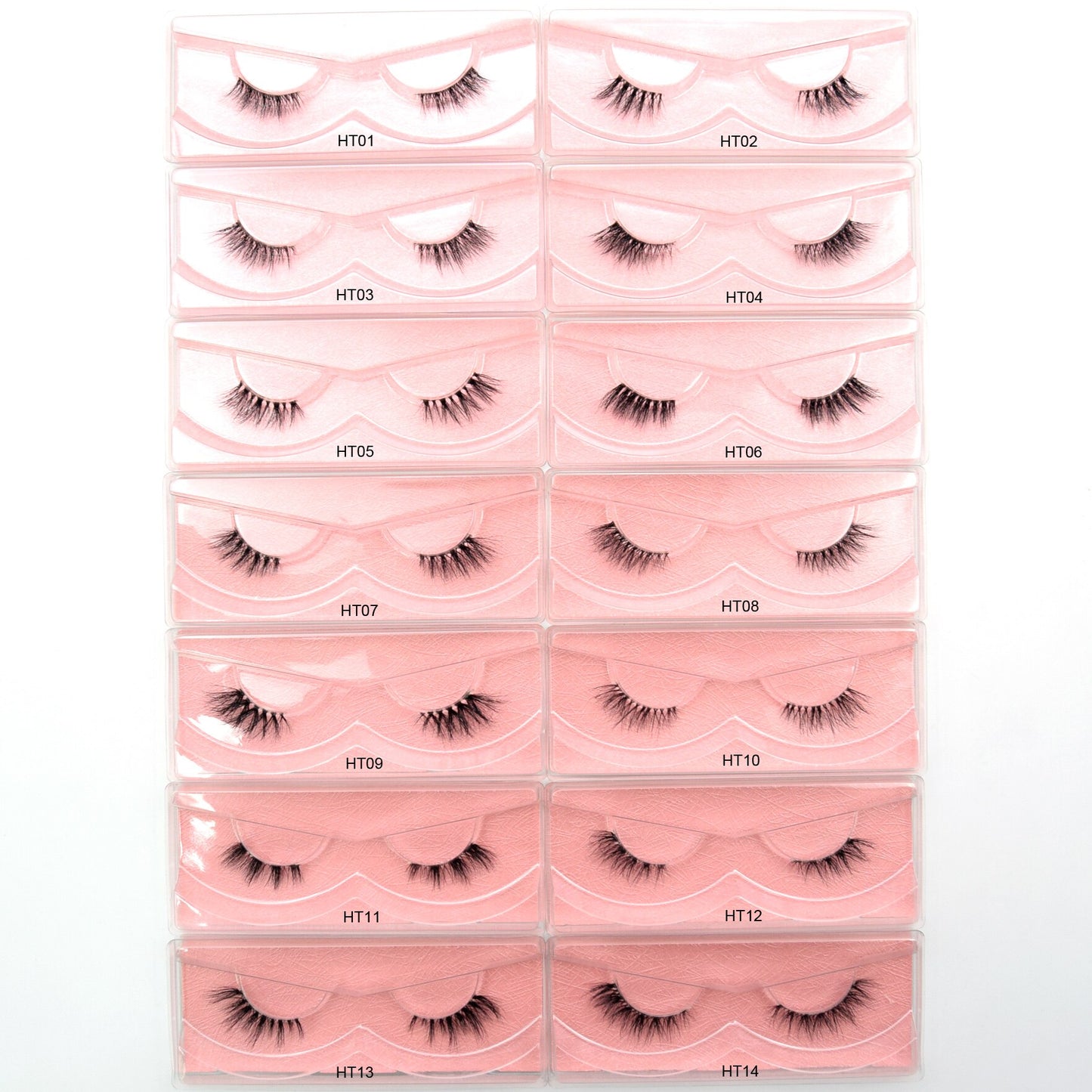 Half Lashes Transparent Stalk Invisible Band Mink Lashes Natual Wispy Half Mink eyelashes Reusable False Eyelashes