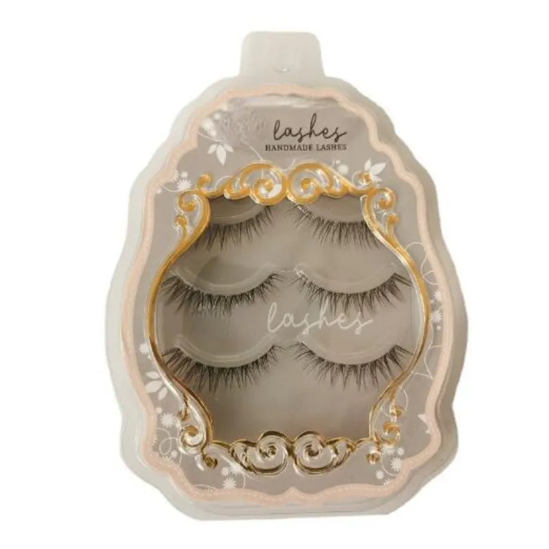 3Pairs Half Eey Lashes 3D Natural Lashes Natural False Eyelashes Wispy Fluffy Eyelash Extension
