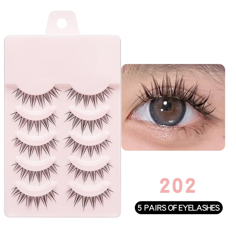 Manga Lash Eyelashes Lashes Wispy Mink Eyelashes Cosmetics Korean Style Soft Natural Lashes